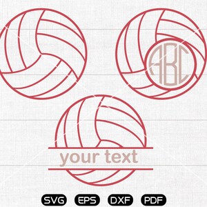 Download Art Collectibles Clip Art Cameo Silhouette Cut Files Commercial Personal Use Sports Volleyball Clipart Volleyball Svg Monogram Frame Cricut