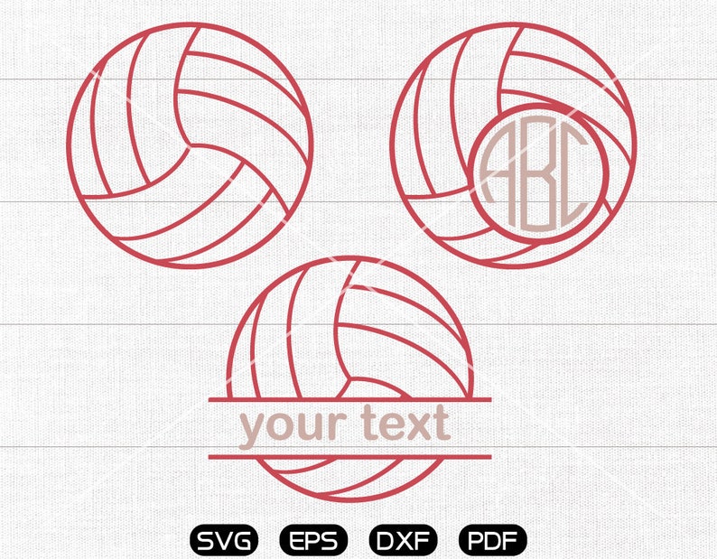 Download Art Collectibles Clip Art Cameo Silhouette Cut Files Commercial Personal Use Sports Volleyball Clipart Volleyball Svg Monogram Frame Cricut