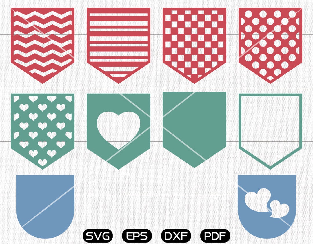Chevron Pocket SVG Polka Dot Pocket Svg Checked Pocket Svg Etsy
