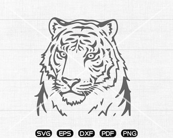 Tiger SVG, Tiger Clipart, cricut, silhouette cut files commercial use