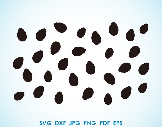 Download Watermelon Seed Svg Seed Clipart Cricut Silhouette Cut File Etsy