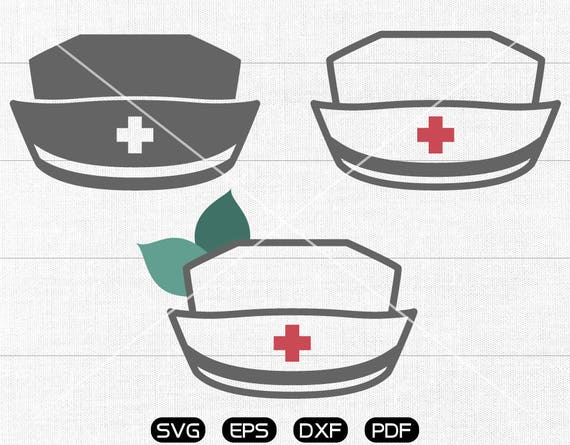 Download Nurse Hat Svg Nurse Hat Clipart Cricut Cameo Silhouette Etsy