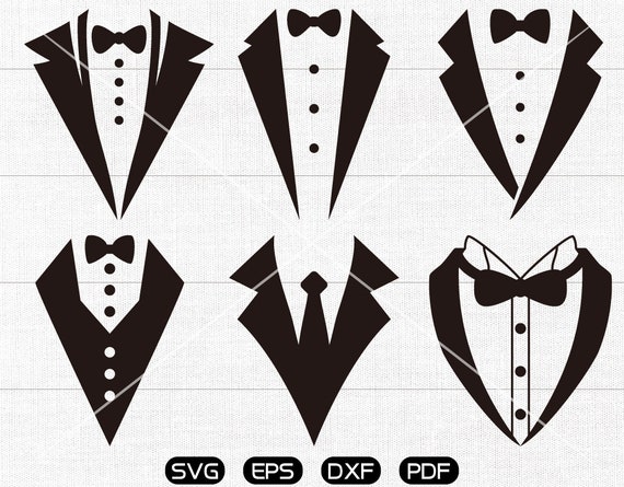 Tuxedo SVG Tuxedo shirt Clipart cricut silhouette cut files | Etsy