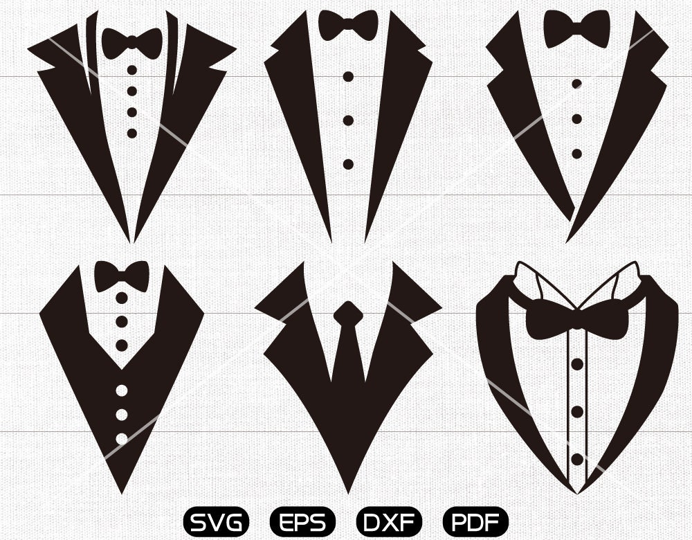 Download Tuxedo Svg Tuxedo Shirt Clipart Cricut Silhouette Cut Files Etsy