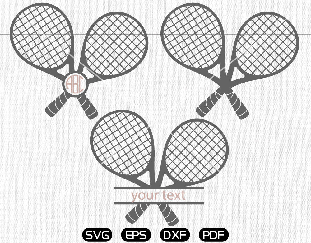 Download Tennis Racket SVG Files Tennis Monogram Frame svg Tennis ...