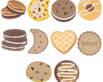 Parche autoadhesivo bordado de comida, aplique para postres, té de la tarde, galletas, pasteles y donas.