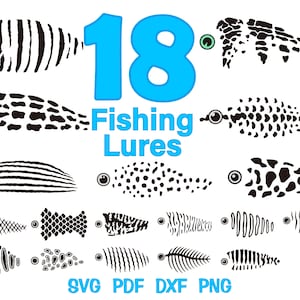 Fishing Rod or Pole and Lure bait. Cut Files for Cricut. Clip Art