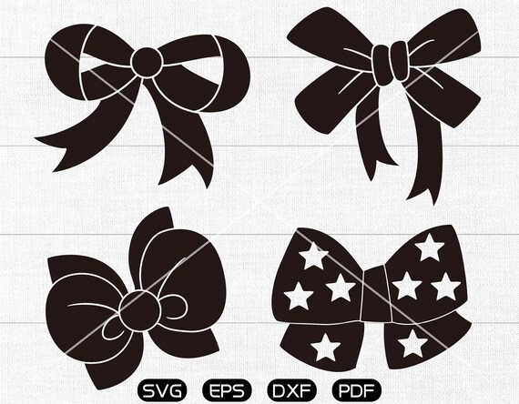 Download Free Bow Svg Cute Bow Clipart Cricut Silhouette Cut Files Etsy SVG Cut Files