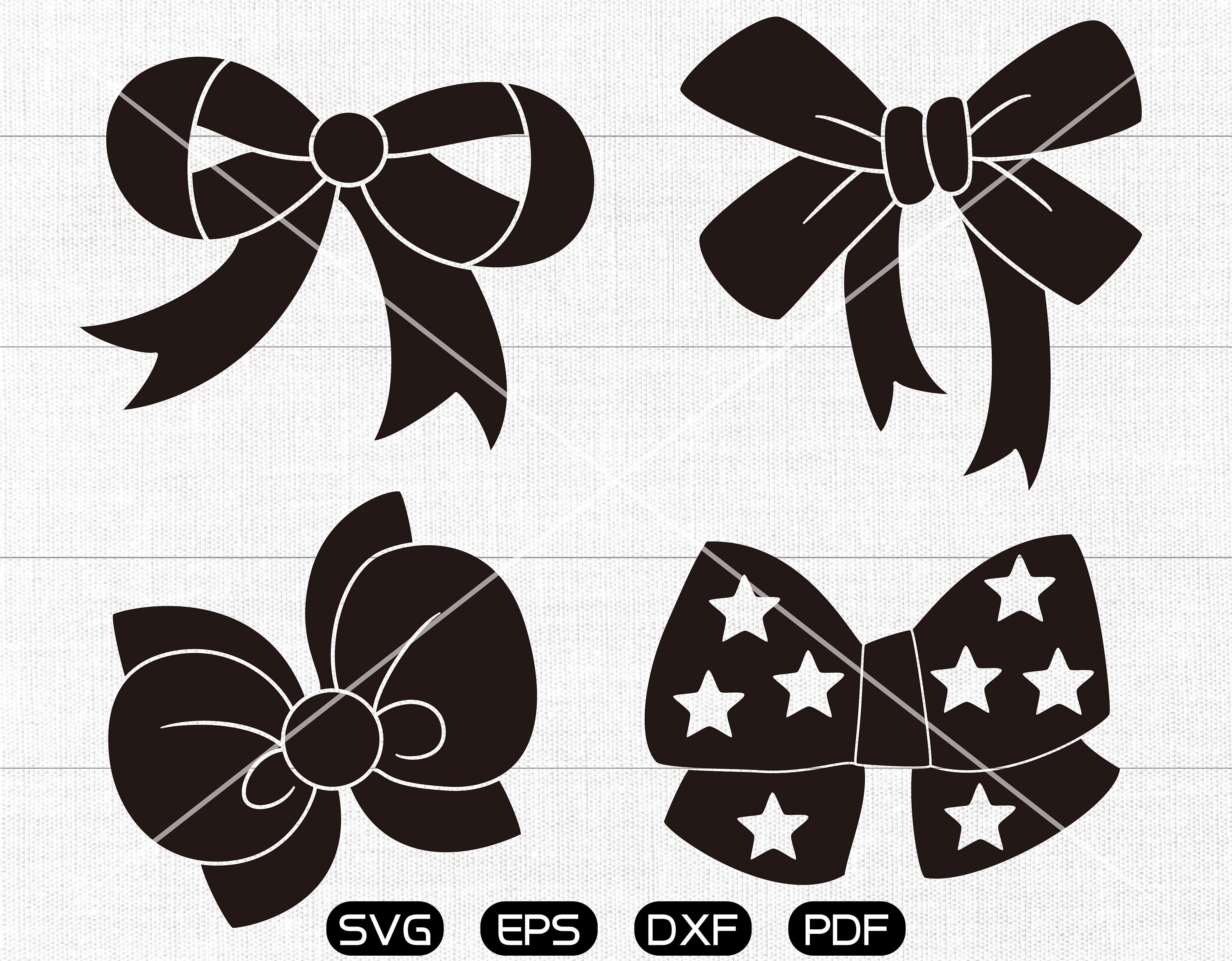 Download Bow Svg Cute Bow Clipart Cricut Silhouette Cut Files Etsy