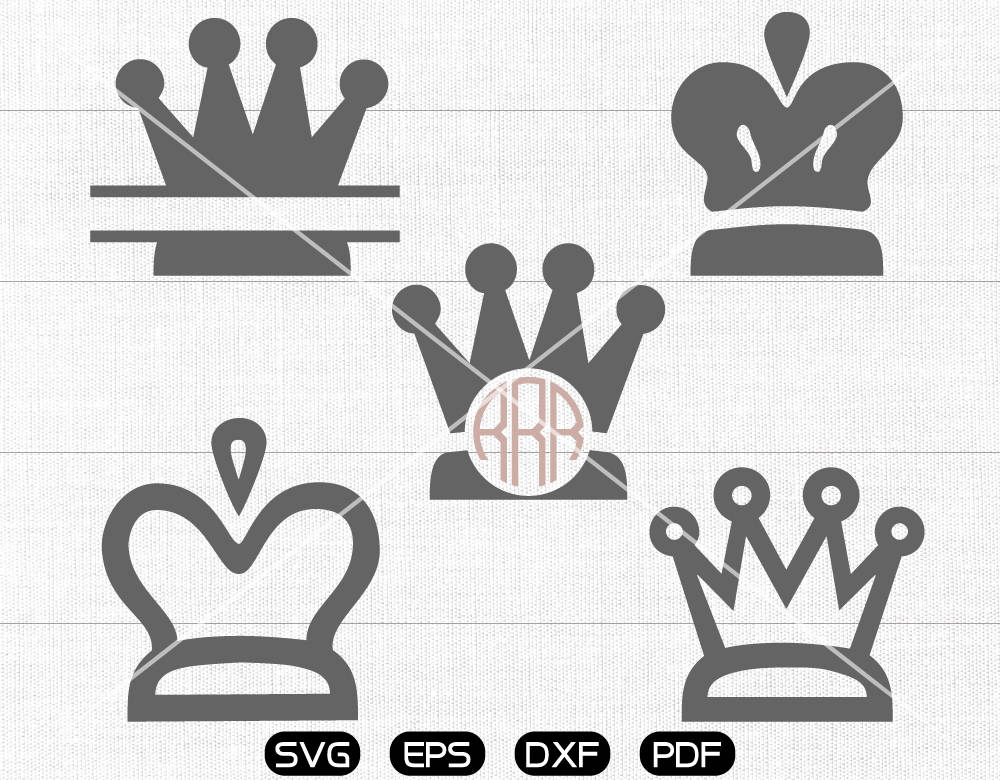 Crown Svg Files Crown Monogram Frame Svg Royal Crown Etsy