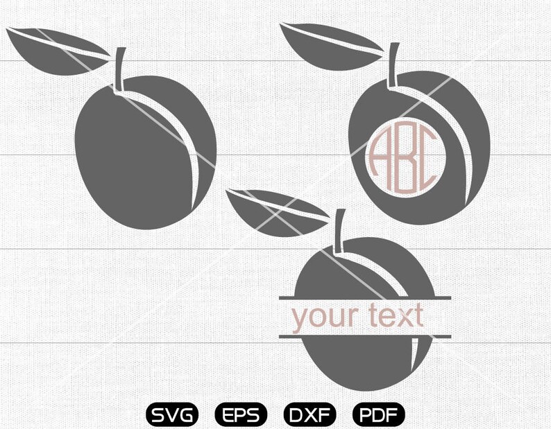Download Peach Clipart silhouette cut files commercial & personal ...