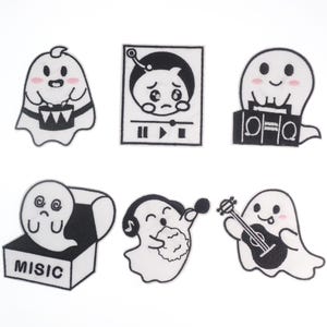 Cute Halloween Embroidered Iron On Patch, Funny Ghost Applique,