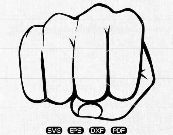 Download Fist Svg Hand Finger Clipart Cricut Silhouette Cut Files Etsy