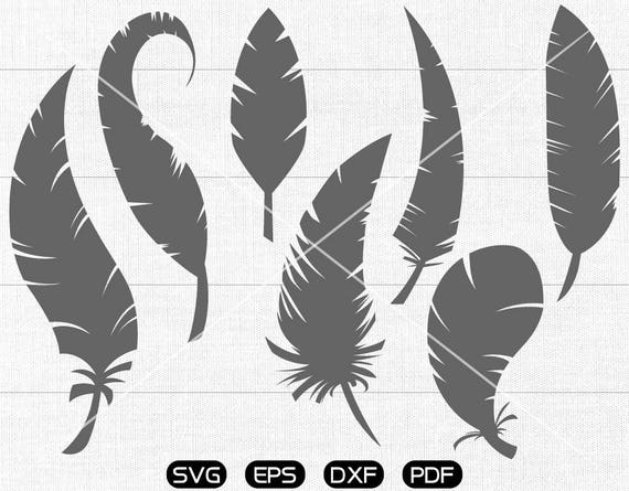 Download Feather SVG Feather Clipart cricut silhouette cut files | Etsy