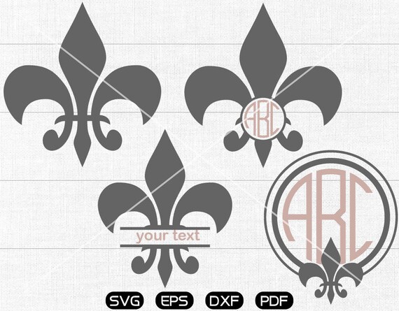 Download Fleur De Lis Svg Fleur De Lis Clipart Monogram Cricut Silhouette Cut Files Commercial Use