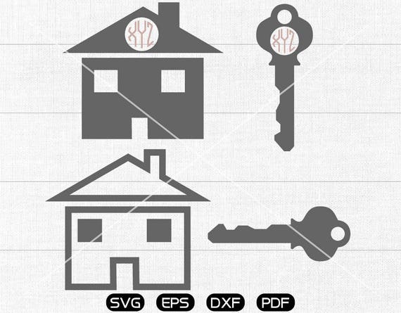 Download Home Key Svg Files Home Monogram Frame Svg Key Clipart Etsy