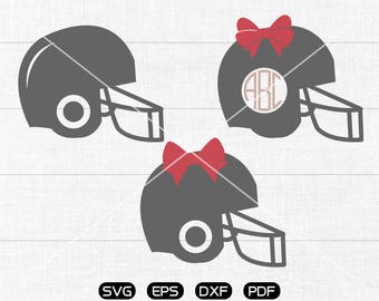 Helmet Svg, Bow svg, Football Helmet Clipart, Monogram Frame cricut, cameo, silhouette cut files commercial & personal use