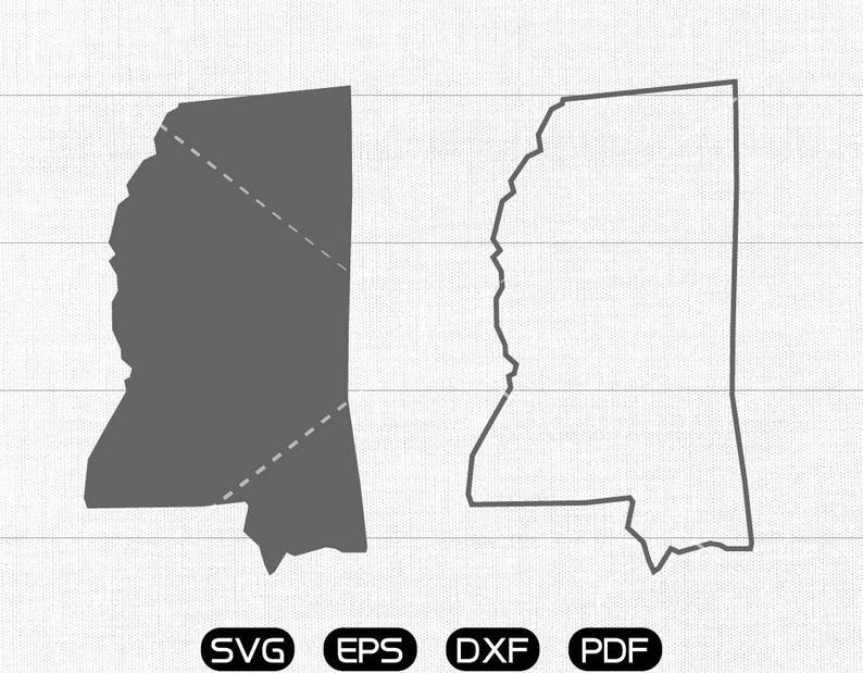 Mississippi SVG, State SVG Vector, MS Clipart, cricut, silhouette cut files commercial use image 1