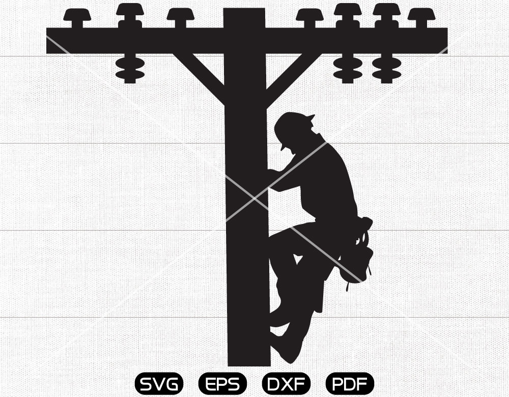 Download Lineman Svg Lineman Clipart Cricut Silhouette Cut Files Etsy