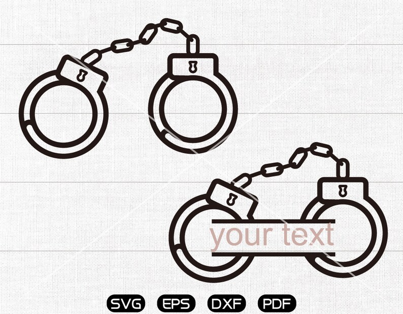Download Handcuffs Svg Clipart Cricut Silhouette Cut Files Etsy