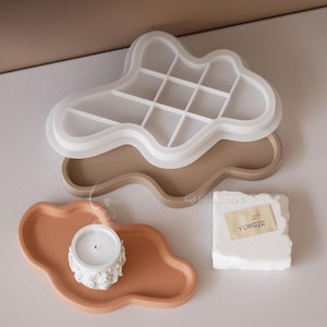 Irregular tray silicone mold-cloud tray concrete mold-gypsum/cement/raysin candle tray mold-epoxy resin storage tray mold-jewelry tray DIY