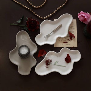 Irregular cloud tray silicone mold-concrete tray mold-candle tray gypsum/raysin mold-epoxy resin jewelry tray mold-storage tray resin mold