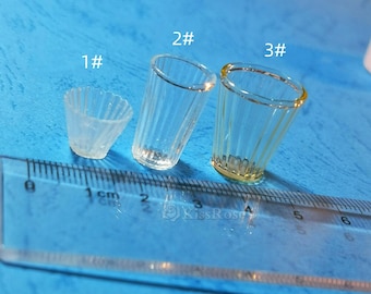 Pocket glass silicone mold-Mini cup resin mold-mini tableware mold-Cute miniature cup model mold-Mini food play model mold-Epoxy resin mold