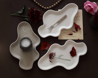 Irregular cloud tray silicone mold-concrete tray mold-candle tray gypsum/raysin mold-epoxy resin jewelry tray mold-storage tray resin mold