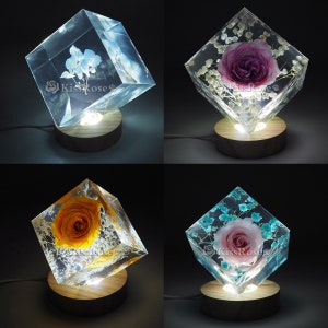Creative slanted cube lamp resin mold-Cube night lamp mold-Silicone lamp mold-Epoxy resin flower specimen mold-DIY Home Decoration Mould