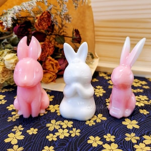 3 styles rabbit silicone mold-Jackrabbit resin mold-Cute Easter bunny mold-Animal diffuser stone mold-Rabbit plaster concrete mold-Resin art
