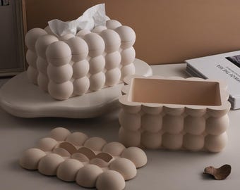 Silikonformar för tillverkning av bubbelpappersaskar - gips/betong/harts/raysin pappersaskform - harts hantverk