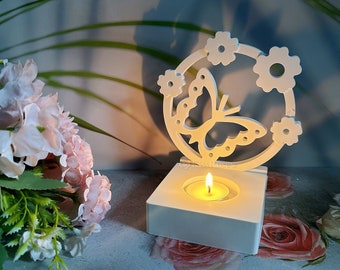 Silicone butterfly mold-Butterfly garland insert mold for tealight holder-Square/Round candle holder mold-Plaster/Concrete Home decoration