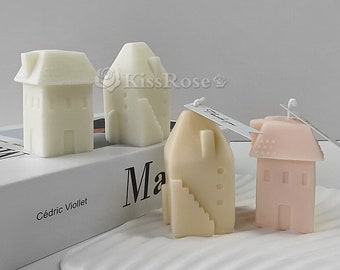 Moule en silicone 3D maison de neige-mignonne petite maison bougie moule-moule de maison en béton de plâtre-moule de maison en résine époxy-moule de pierre de diffusion-art en résine