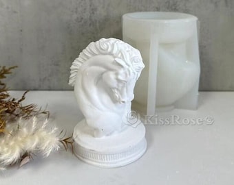 Silicone Horse Mold-Horse Head Candle Mold-Aroma Candle Molds-Horse Plaster Mold-Concrete Mold-Home Decoration-Horse Resin Mold