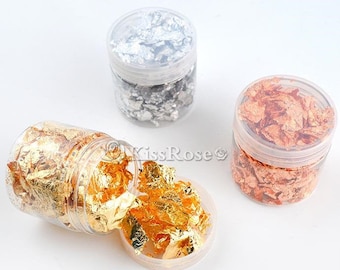 Golden tin foil for resin craft-silver tin foil for silicone mold-color tin foil for resin mold-Glitter sequins fillers for epoxy resin