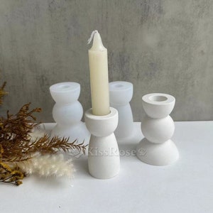 Semi-circular sphere silicone candle holder mold-Candle holder plaster mold-Concrete candle holder DIY-Epoxy resin art mold-Home Decoration