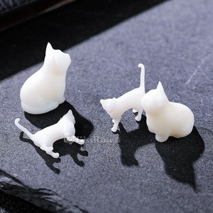 3D Cat model filler-Mini Cat Model For Silicone Mold-Filling Materials for Epoxy Resin Mold-Cute Kitten Micro Landscape Decor as fillers