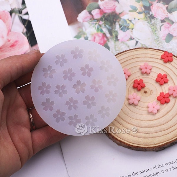Kleine Sakura Silikonform-Sakura Perlen Harzform-Kuchendekoration Silikonform-Blumenharzform