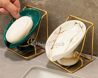 Practical drain soap dish resin mold-Bar Soap Holder mold for Shower/Bathroom-Self Draining Waterfall Soap Tray Mold-Soap Dish Silicone mold
