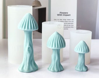 3 size mushroom silicone mold-mushroom candle mold-scented candle mold-mold for candle making-diffuser stone mold-mushroom ornament mold