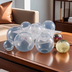 High transparent silicone sphere mold-9 sizes sphere resin molds-round ball mold-ball lamp mold-epoxy resin mold-resin art mold-sphere mould