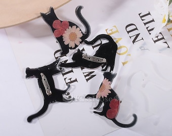 Cute cat resin mold-Silicone cat mold-Epoxy resin jewelry pendant brooch mold-Kawaii cat keychain mold-Earring pendant ornaments mould