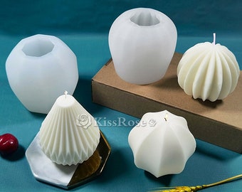 Sphere Candle Silicone Mold-Pillar Candle Mold-Scented Candle Mold-Faceted Candle Mold-Cylinder candle mold