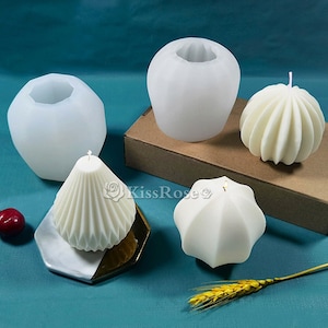 Sphere Candle Silicone Mold-Pillar Candle Mold-Scented Candle Mold-Faceted Candle Mold-Cylinder candle mold