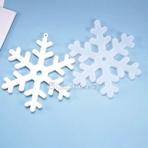 Resin Snowflakes For Crafts 3 Sizes White Glitter Resin - Temu