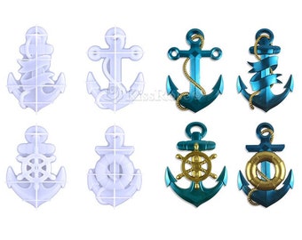 Anchor Silicone Mold for Wall Decoration-Wall hanging decor resin molds-Anchor Resin Mold-Home decor mold-Resin craft