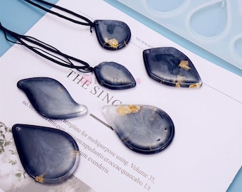Irregular drop shape silicone pendant mold-Earring pendant resin molds-Silicon mold for resin jewelry pendant making-Epoxy resin mold