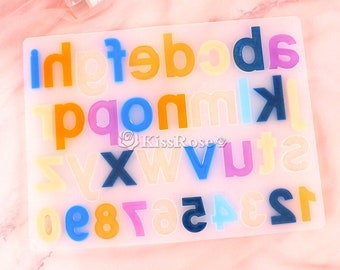Lowercase English alphabet silicone mold-Lower case English letter resin molds-Silicone keychain mold-Silicon mold for resin pendant DIY