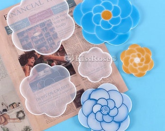 Molde de resina de bandeja de flores - Molde de montanha-russa Sakura - Molde de bandeja de silicone - Molde de bandeja de resina epóxi - Molde de silicone para bandeja de resina DIY - Molde de silicone - Arte em resina