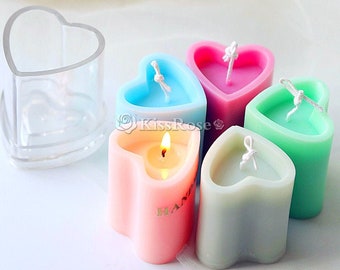 Heart shaped candle mold-Acrylic candle mold-Valentine candle mold-Wedding candle mold-Lover candle mold-Aromatherapy candle mold